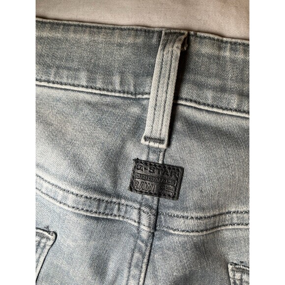 G Star Raw Jeans Men 36x34 Gray 3D Zip Knee Super Slim Moto Biker Faded 5620 - Picture 16 of 16